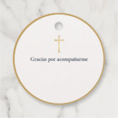 Étiquettes Cadeau Croix de Première Communion (Dos)