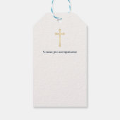 Étiquettes-cadeau Croix de Première Communion (Dos)