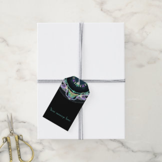 Étiquettes-cadeau Croquis marin en néon, personnalisable