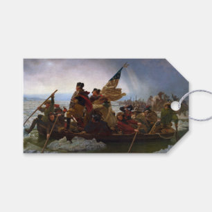 Étiquettes-cadeau Crossing Delaware 1776 : Général George Washington