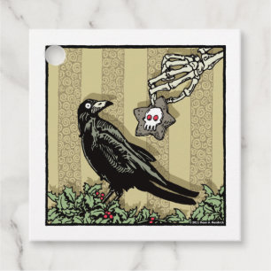 Étiquettes Cadeau Crow and Cookie - Tags cadeaux Pop Goth Holiday