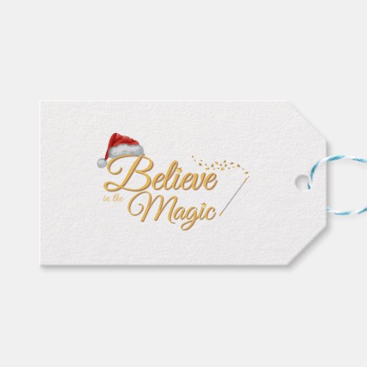 Étiquettes-cadeau Croyez en la magie - Whimsical Holiday Design (Devant (Horizontal))