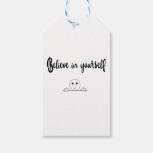 Étiquettes-cadeau Croyez En Vous-Même Texte Et Image