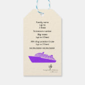 Étiquettes-cadeau CRUISETIKI ! Gecko de croisière commune pourpre (Dos)