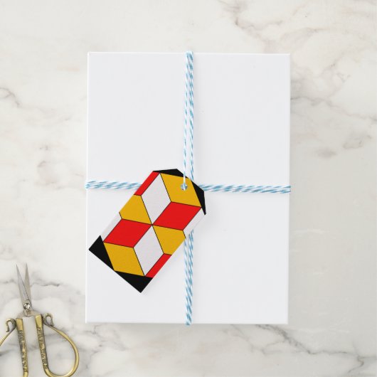 Étiquettes-cadeau cubes 3d (Avec de laficelle)