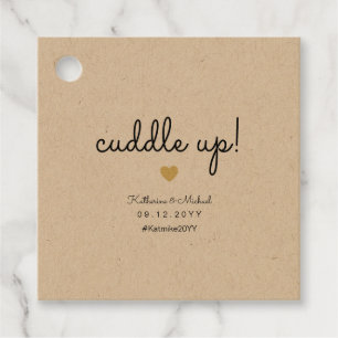 Étiquettes Cadeau Cuddle Up Winter Wedding Blanket ou Shawl Rustic