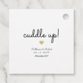 Étiquettes Cadeau Cuddle Up Winter Wedding Blanket ou Shawl Rustic (Dos)