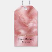 Étiquettes-cadeau Cuir et fourrure rose pâle (Devant)