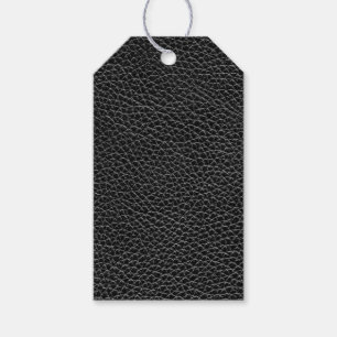 Étiquettes-cadeau Cuir noir de Faux