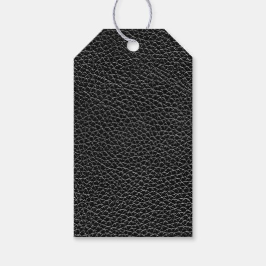 Étiquettes-cadeau Cuir noir Faux (Devant)