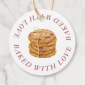 Étiquettes Cadeau Cuisine de biscuits faite avec amour Maison d'affa (Devant)