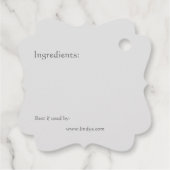 Étiquettes Cadeau Cuisine de cuisine Conditionnement Canning Prix de (Dos)