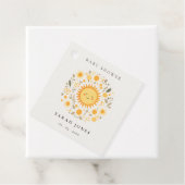 Étiquettes Cadeau Cuisine Notre Petit Baby shower Soleil Boho (En situation)