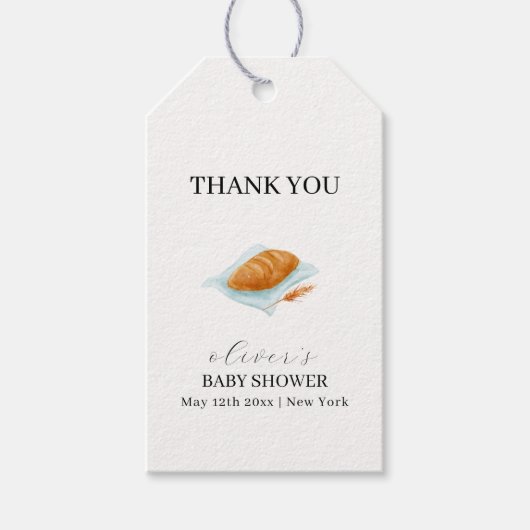 Étiquettes-cadeau Cuisson Rustique Dans Le Baby shower Du Four (Devant)