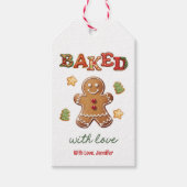 Étiquettes-cadeau Cuit Avec Amour Gingerbread Holiday Cookie (Devant)