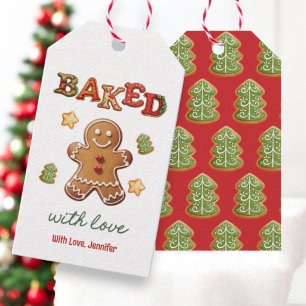 Étiquettes-cadeau Cuit Avec Amour Gingerbread Holiday Cookie