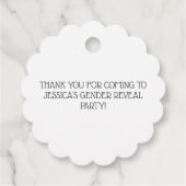 Étiquettes Cadeau Cupcake ou Stud Muffin Révélation de genre (Dos)