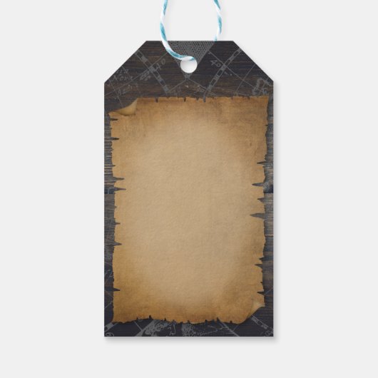 Étiquettes-cadeau Curieux chat pirate décrypter mystères anciens (Dos)