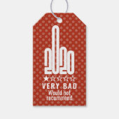 Étiquettes-cadeau Custom 2020 Middle Finger Review ne recommanderait (Devant)