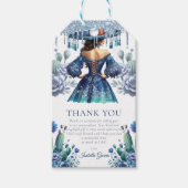 Étiquettes-cadeau Custom Blue style mexicain Quinceañera (Devant)