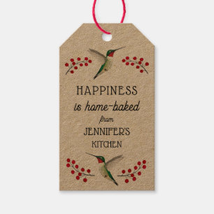 Étiquettes-cadeau Custom Happiness est fait maison