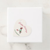 Étiquettes Cadeau Custom Happy Holidays Père Noël Hummingbird (En situation)