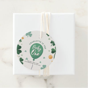 Étiquettes Cadeau Custom Lucky One 1er anniversaire St Patricks Day 