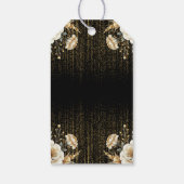 Étiquettes-cadeau Custom Luxe Black Ivory & Gold Quinceañera (Dos)