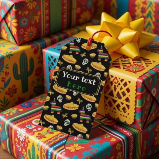 Étiquettes-cadeau Custom Mexican Fiesta & Día de Muertos 