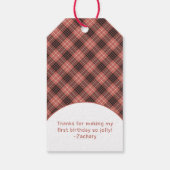 Étiquettes-cadeau Custom One Jolly Goose December First Birthday (Dos)