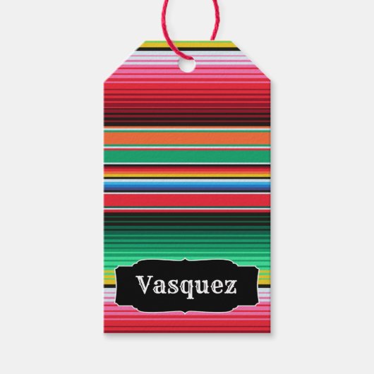 Étiquettes-cadeau Custom Spanish Serape (Devant)