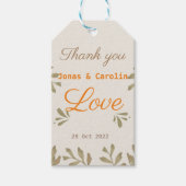Étiquettes-cadeau Custom Spread amour verdure mariage élégant simple (Devant)