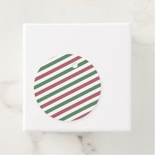 Étiquettes Cadeau Customizable Pastel Christmas Stripes