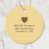 Étiquettes Cadeau Customize Retro 60s Birthday Party Theme Thank You (Dos)