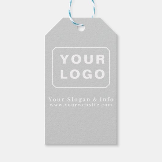 Étiquettes-cadeau Customized Your Logo Stylish Minimal Business logo (Devant)