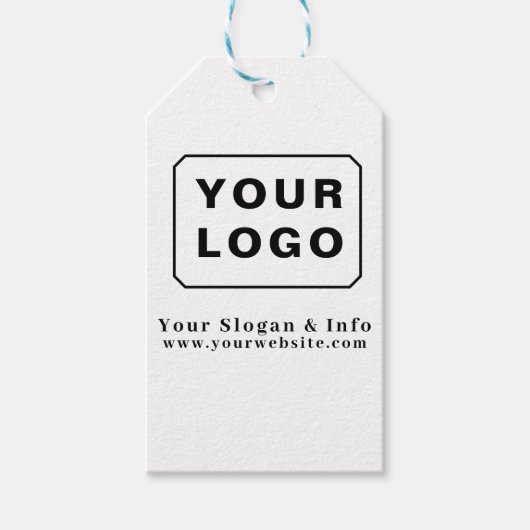 Étiquettes-cadeau Customized Your Logo Stylish Minimal Business logo (Devant)