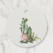 ÉTIQUETTES CADEAU CUT BOHO ROSE FLORAL DÉSERT CACTI FOLIAGE MARIAGE (Dos)