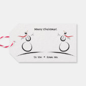 Étiquettes-cadeau CUT SNOWMAN 'Joyeux Noël' (Dos Horizontal)
