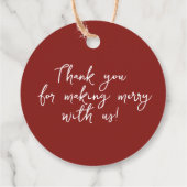 Étiquettes Cadeau Cute Aquarelle Baby shower de Noël (Dos)