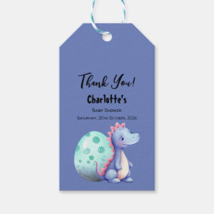 Étiquettes-cadeau Cute aquarelle Petit Baby shower Dinosaure