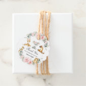 Étiquettes Cadeau Cute Australian Animals Rose Floral Vert (En situation)