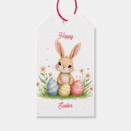 Étiquettes-cadeau Cute Beautiful Easter Bunny Popular Collection (Devant)