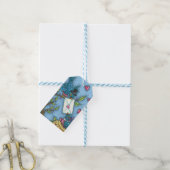 ÉTIQUETTES-CADEAU CUTE BLUEBIRD SWEETHEARTS, INSÉPARABLE VALENTINE (Avec de laficelle)