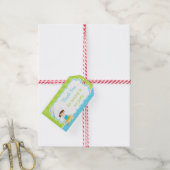 Étiquettes-cadeau Cute Brunette Boy Baking Anniversaire (With Twine)