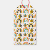 Étiquettes-cadeau Cute Bumble Bee Motif Anniversaire Merci (Dos)