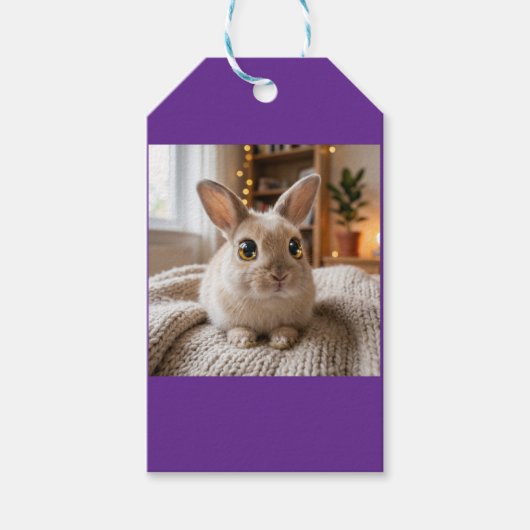 Étiquettes-cadeau Cute bunny card (Devant)