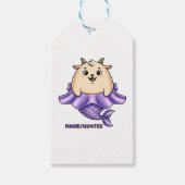 Étiquettes-cadeau Cute Capricorn Cartoon – Whimsical Zodiac (Devant)