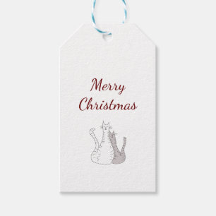 Étiquettes-cadeau Cute Cats Christmas Kitties Élégant Script