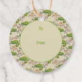 Étiquettes Cadeau Cute Chameleon Lizard (Devant)