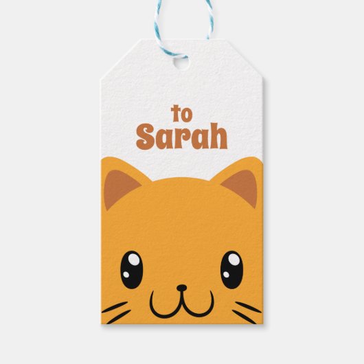 Étiquettes-cadeau Cute chat (Devant)